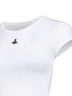 White ribbed jersey Baby Peru cropped T-shirt