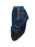 Gonna midi asimmetrica Marilyn in tartan blue e marrone