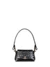 Borsa con effetto pelle di coccdrillo Hazel in nero <BR/>