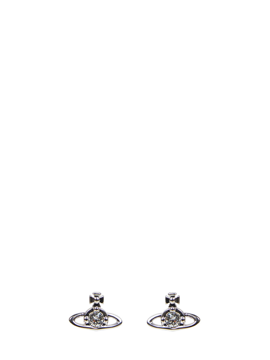 Orecchini con logo color argento<BR/>