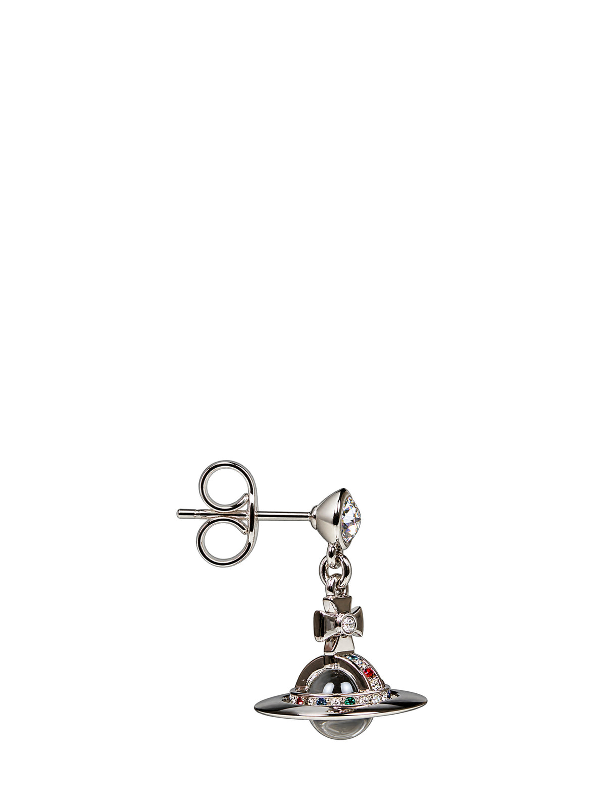 Orecchini New Petite Orb in ottone color argento<BR/>