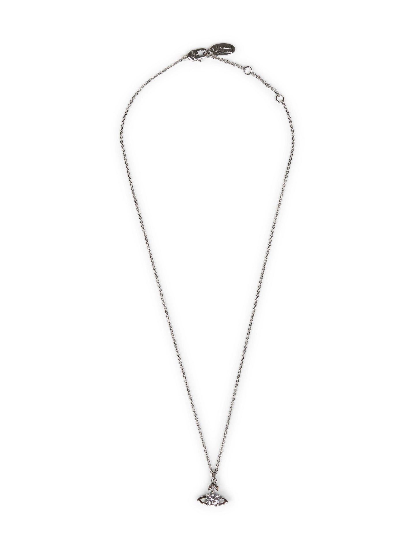 Platinum crystal-embellished metal Reina Pendant necklace