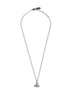Platinum crystal-embellished metal Reina Pendant necklace