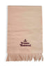 Sciarpa in lana con logo in beige <BR/>