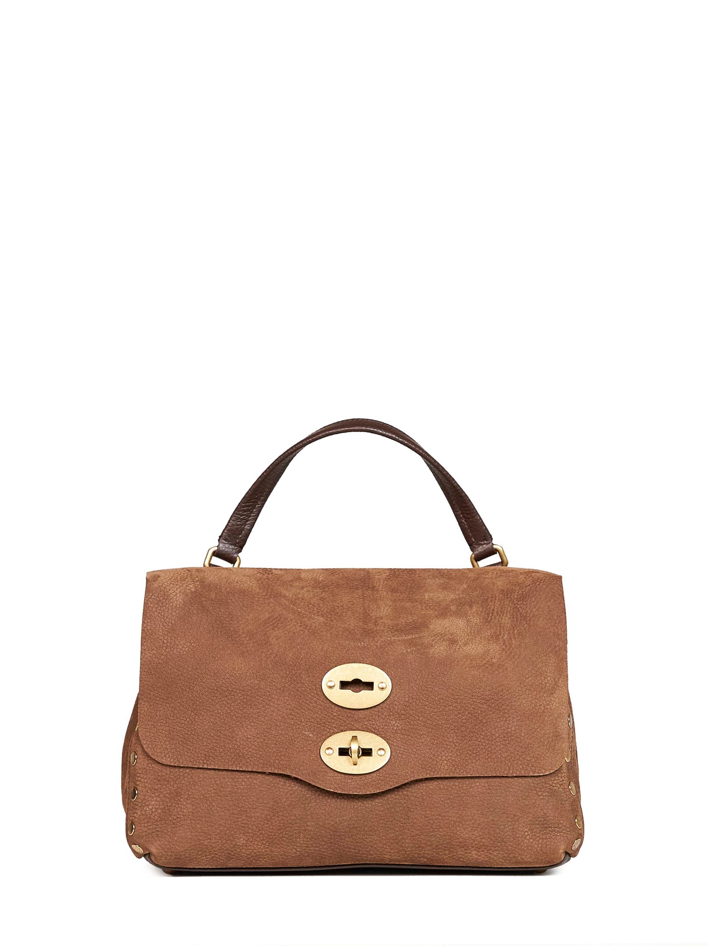 Brown tartufo di Norcia Small Postina handbag