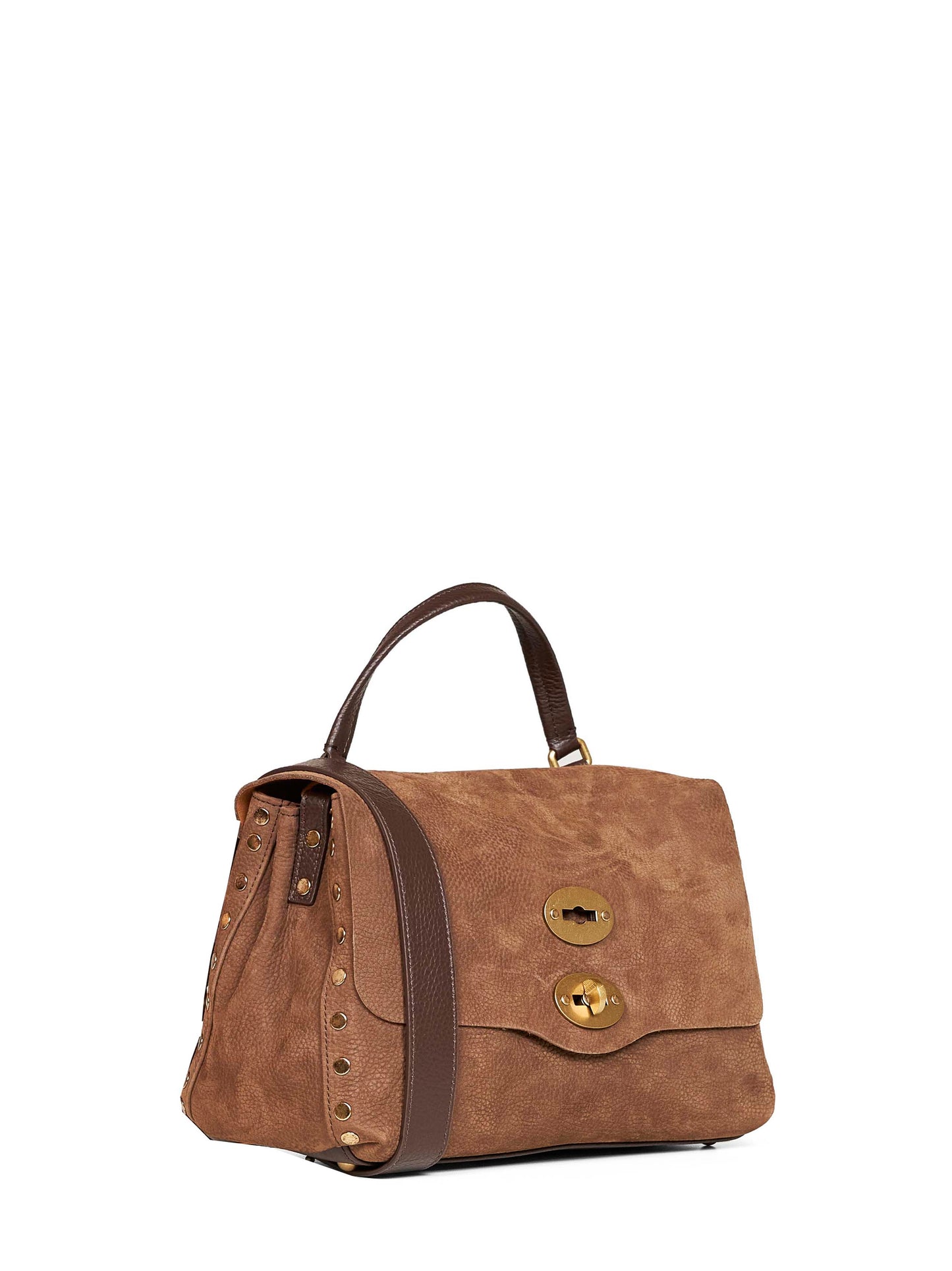 Brown tartufo di Norcia Small Postina handbag