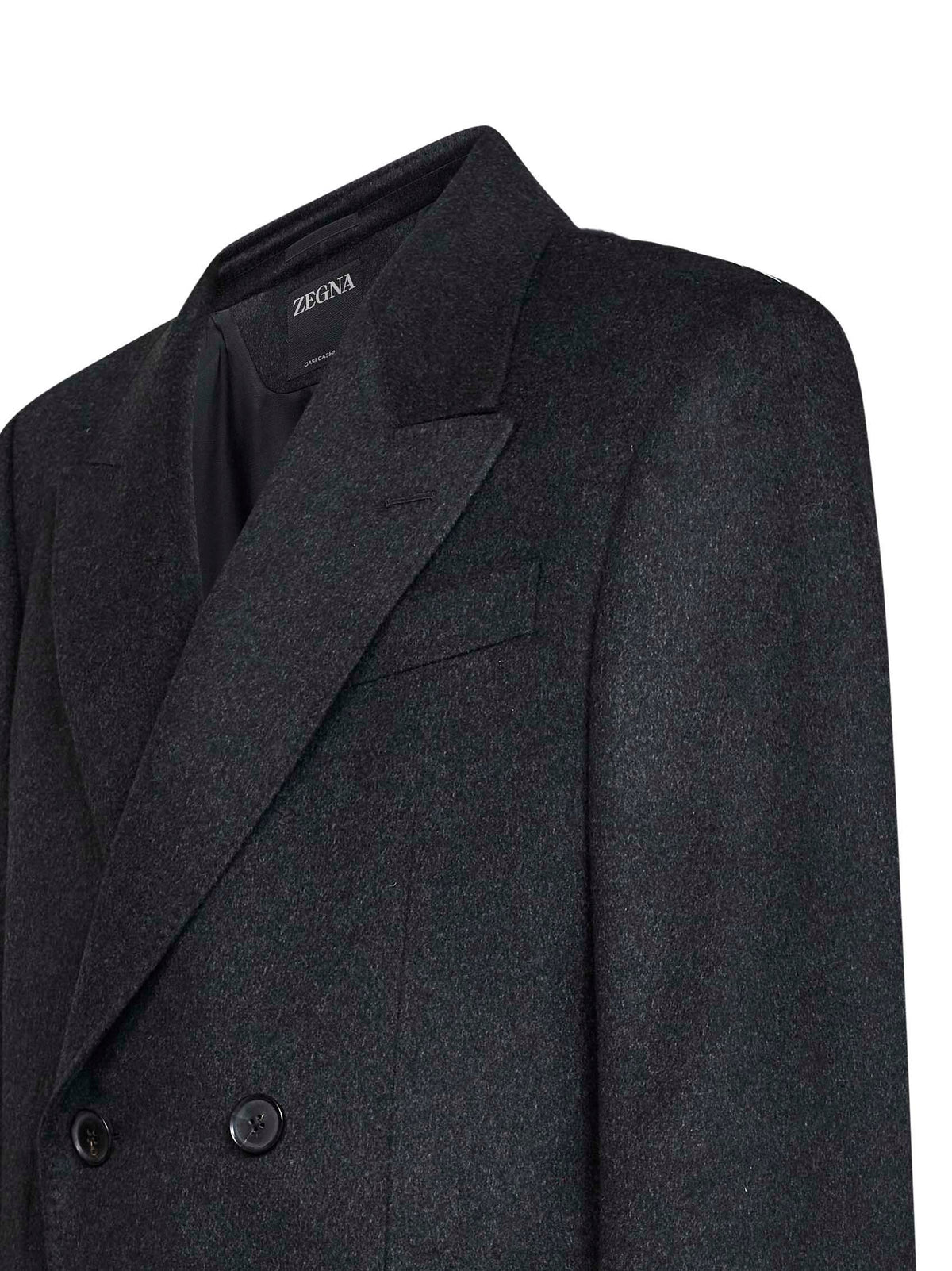 Black Oasi Cashmere Beaver double-breasted coat
