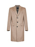 Beige Oasi Cashmere Beaver single-breasted coat