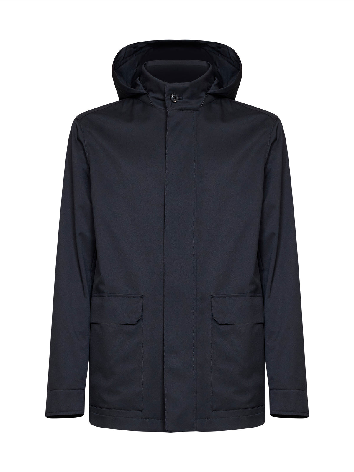 Car Coat con cappuccio Motorin 300cc in microfibra blu navy