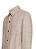 Overshirt in Donegal di cashmere e seta beige