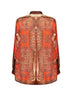 Tangerine Paisley-print silk habotai Mahon Dolman shirt