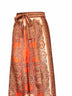 Pantaloni comodi Mahon in habotai di seta stampa Paisley mandarino <BR/>