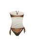 Olive Paisley-print lycra Mahon one-piece swimsuit