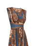 Dark blue Paisley-print silk habotai Mahon maxi dress