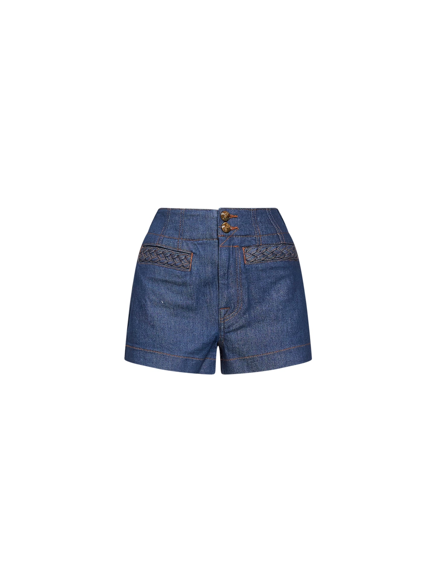 Shorts Aster in denim stretch inchiostro