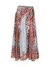 Blue floral Paisley-print silk habotai Aster scarf midi skirt