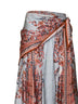 Blue floral Paisley-print silk habotai Aster scarf midi skirt