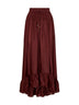 Merlot silk habotai Aster maxi skirt