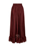 Merlot silk habotai Aster maxi skirt