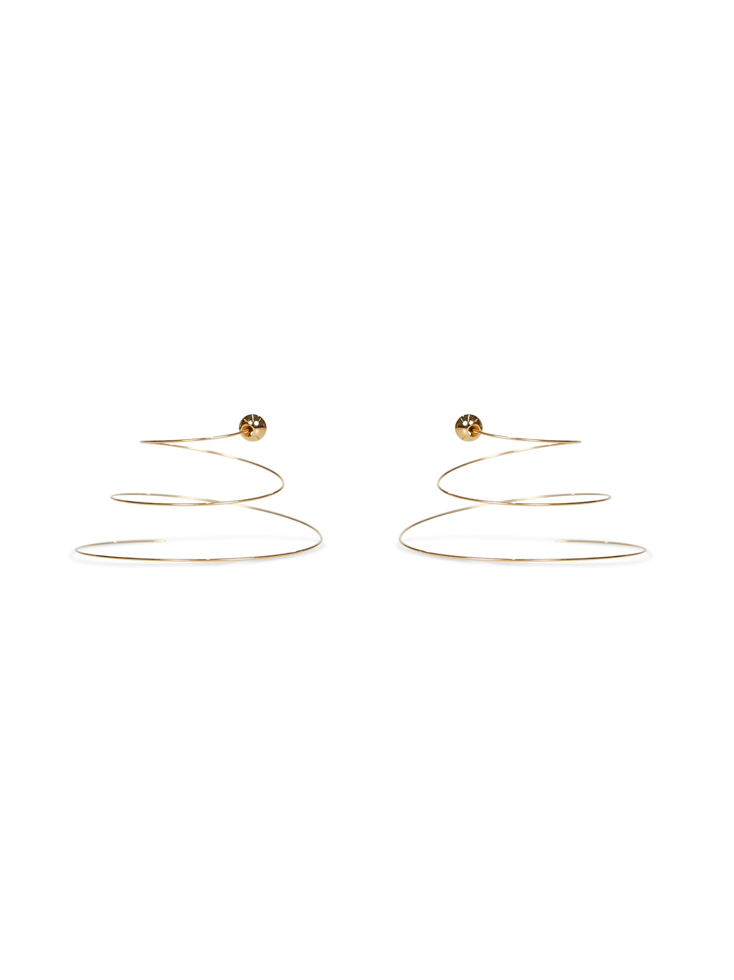 Gold Thin Spiral earrings