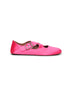 Fuchsia satin Flat criss cross ballet flats