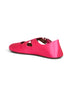 Fuchsia satin Flat criss cross ballet flats