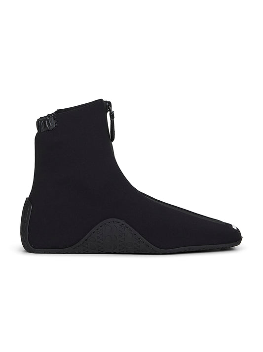 Black neoprene La Sneaker ankle sneakers