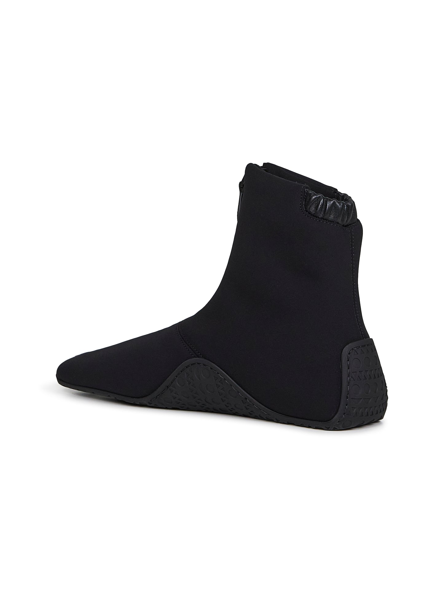 Black neoprene La Sneaker ankle sneakers