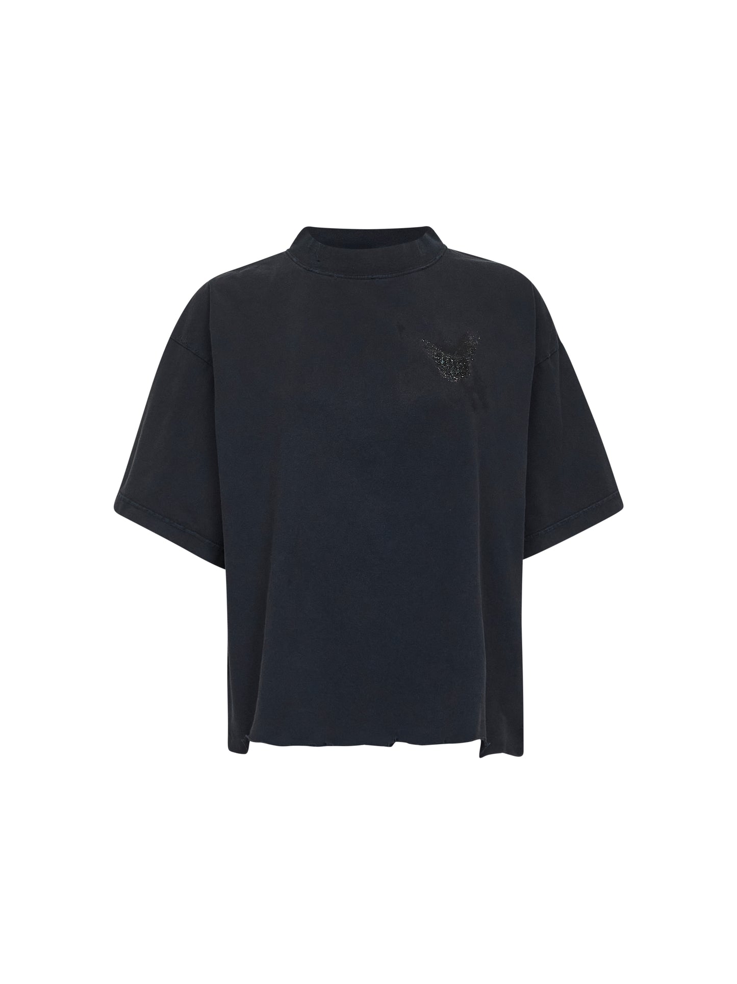 T-Shirt Cropped Balenciaga Nail Polish nera