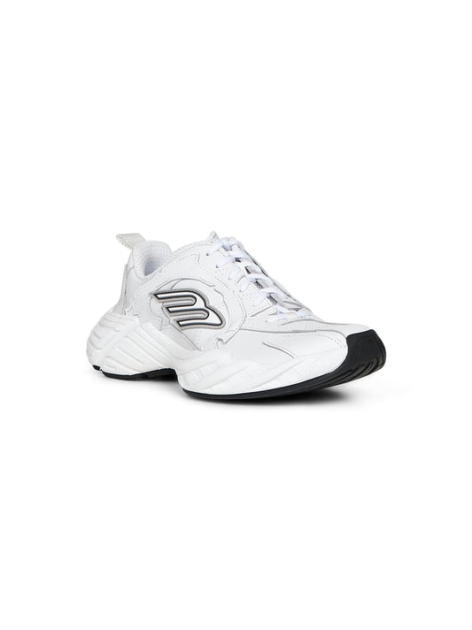 Sneakers Monday Shoe in pelle e poliestere bianco