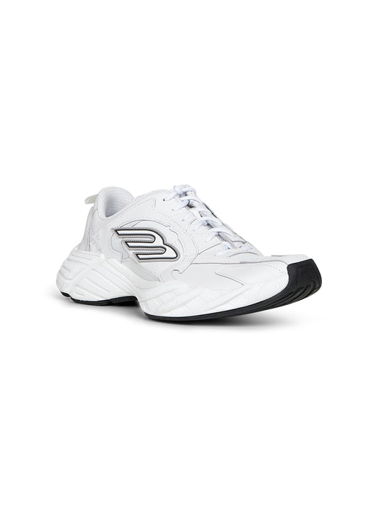 Sneakers Monday Shoe in pelle e poliestere bianco