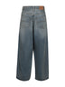 Jeans Baggy in denim ritorto blu chiaro