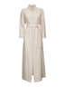 Beige viscose and linen Aflea shirt dress