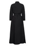 Black viscose and linen Aflea shirt dress