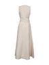 Ecru viscose and linen Alongi long dress