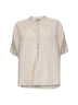 Ecru viscose and linen Brida tunic shirt