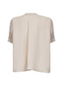 Ecru viscose and linen Brida tunic shirt