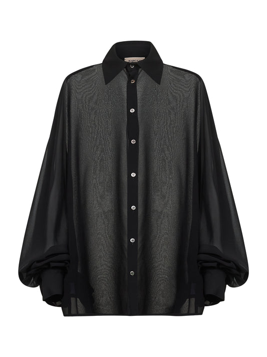 Black georgette Cucumber shirt