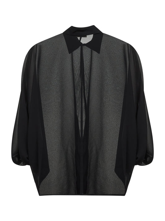 Black georgette Cucumber shirt