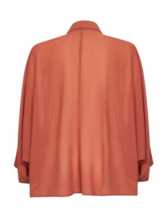 Orange crêpe Cucumber shirt