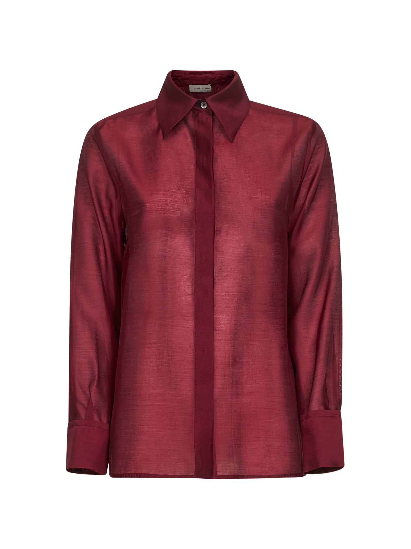 Burgundy lyocell blend Curly shirt