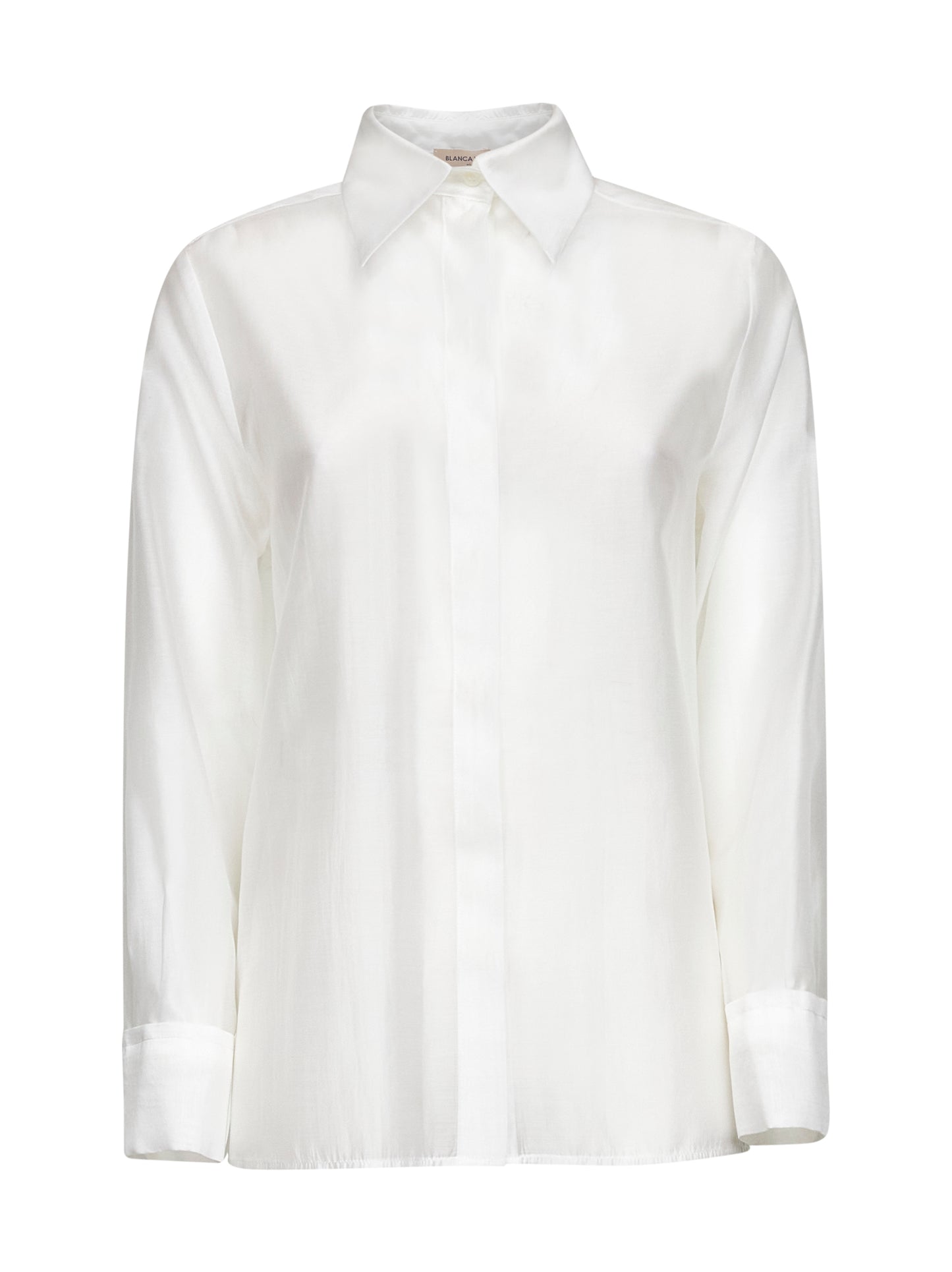 White lyocell blend Curly shirt