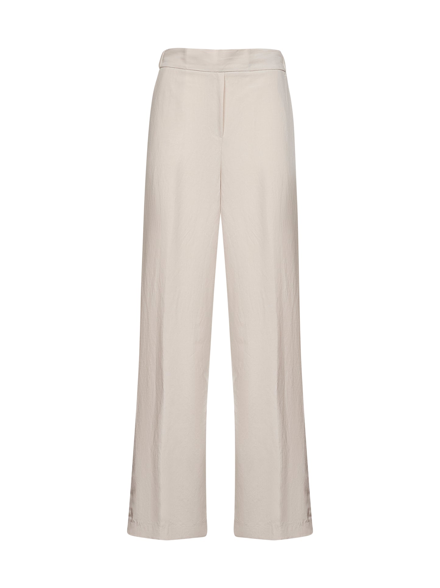 Beige viscose and linen Prinea trousers