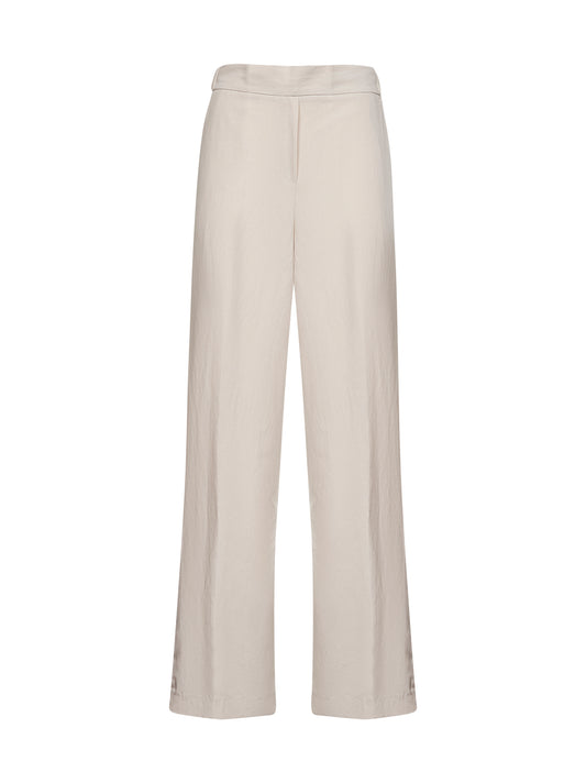 Beige viscose and linen Prinea trousers