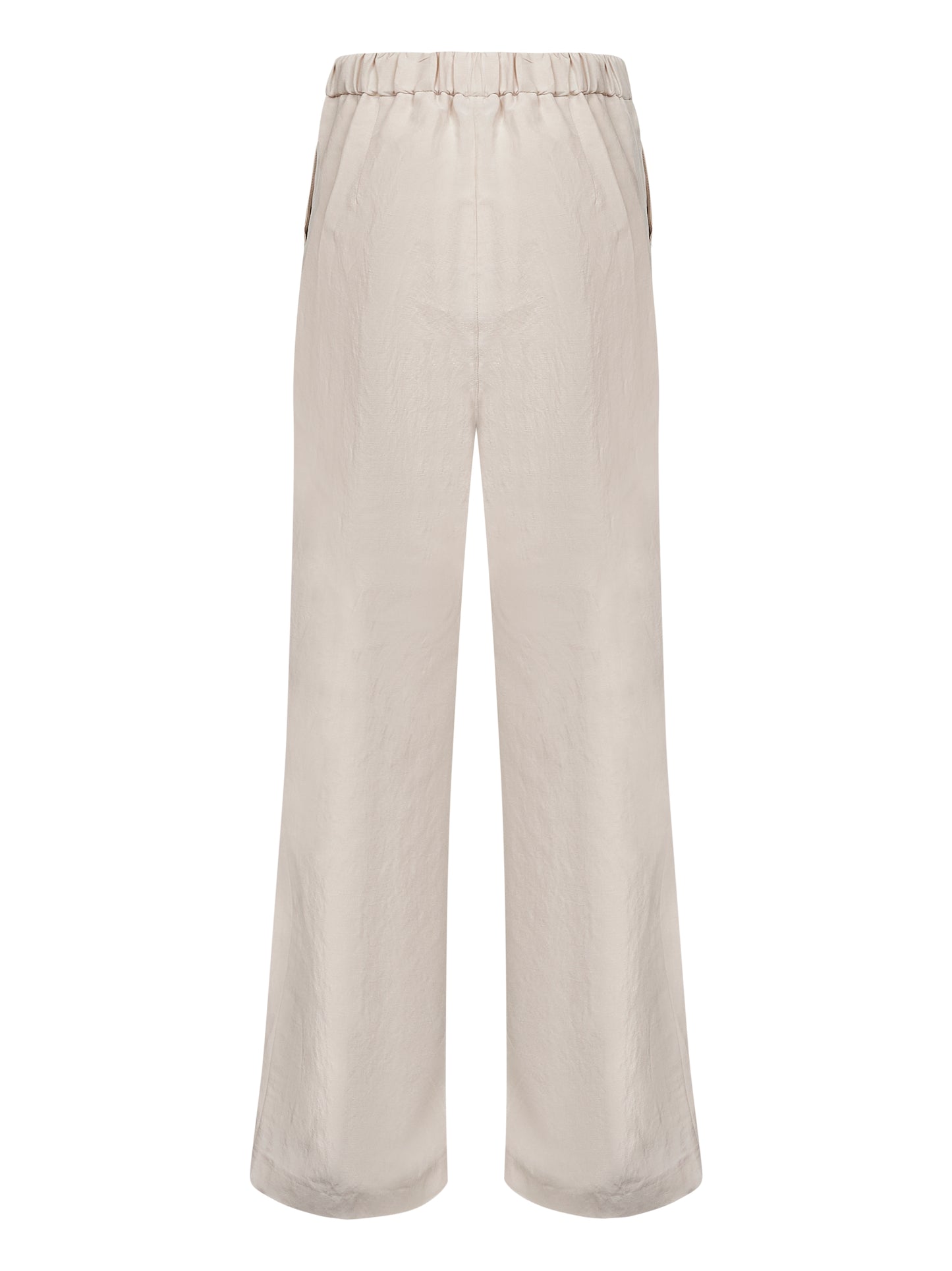 Beige viscose and linen Prinea trousers