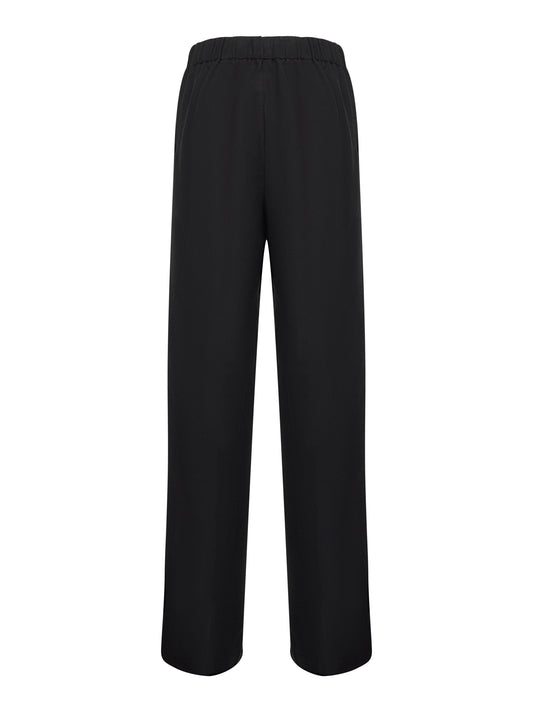 Black viscose and linen Prinea trousers