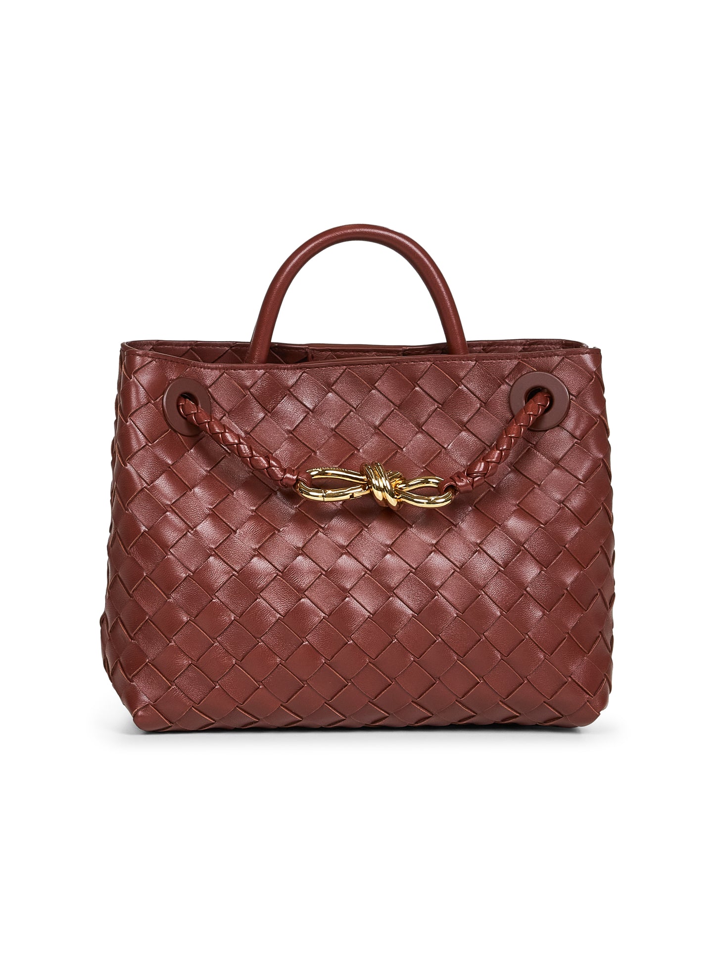 Brown Small Andiamo top handle bag