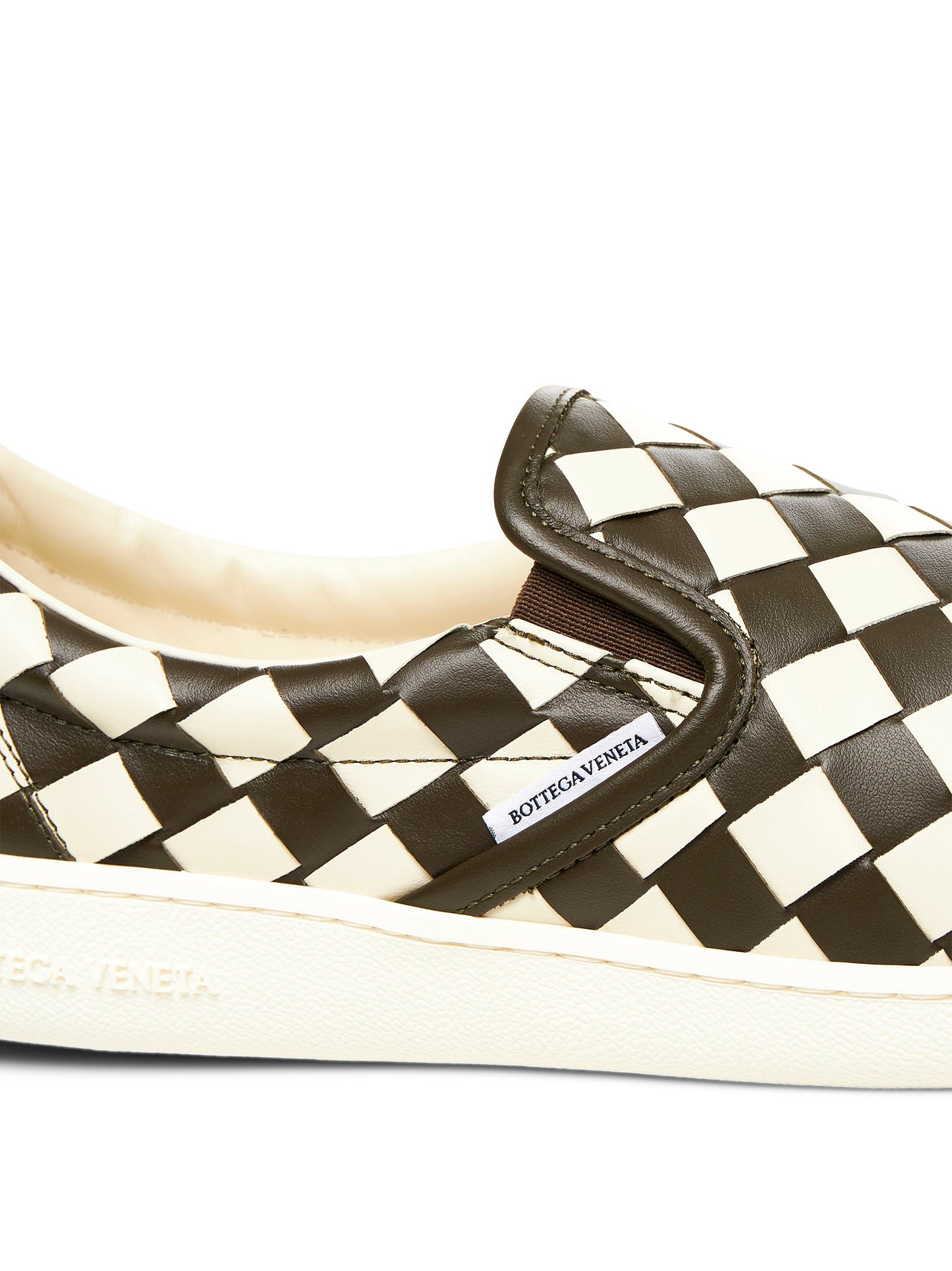 Sawyer Two-Tone Intrecciato Leather Slip-On Sneakers