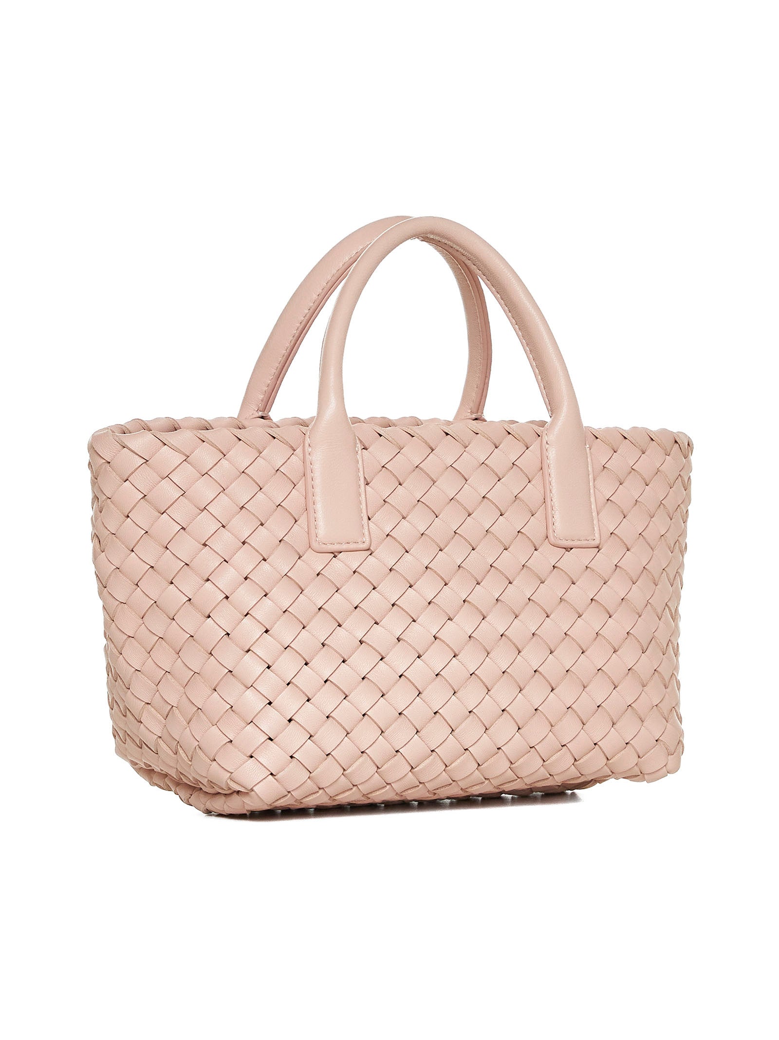 ハンドバッグ BOTTEGA VENETA PINK LEATHER MINI CABAT HANDBAG Cabat Intreccio leather mini bag – Daniello.com
