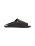 Brown Intrecciato leather Wave mule